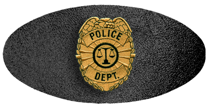 G5000 GD SH BK Police Badge Horizontal PROOF